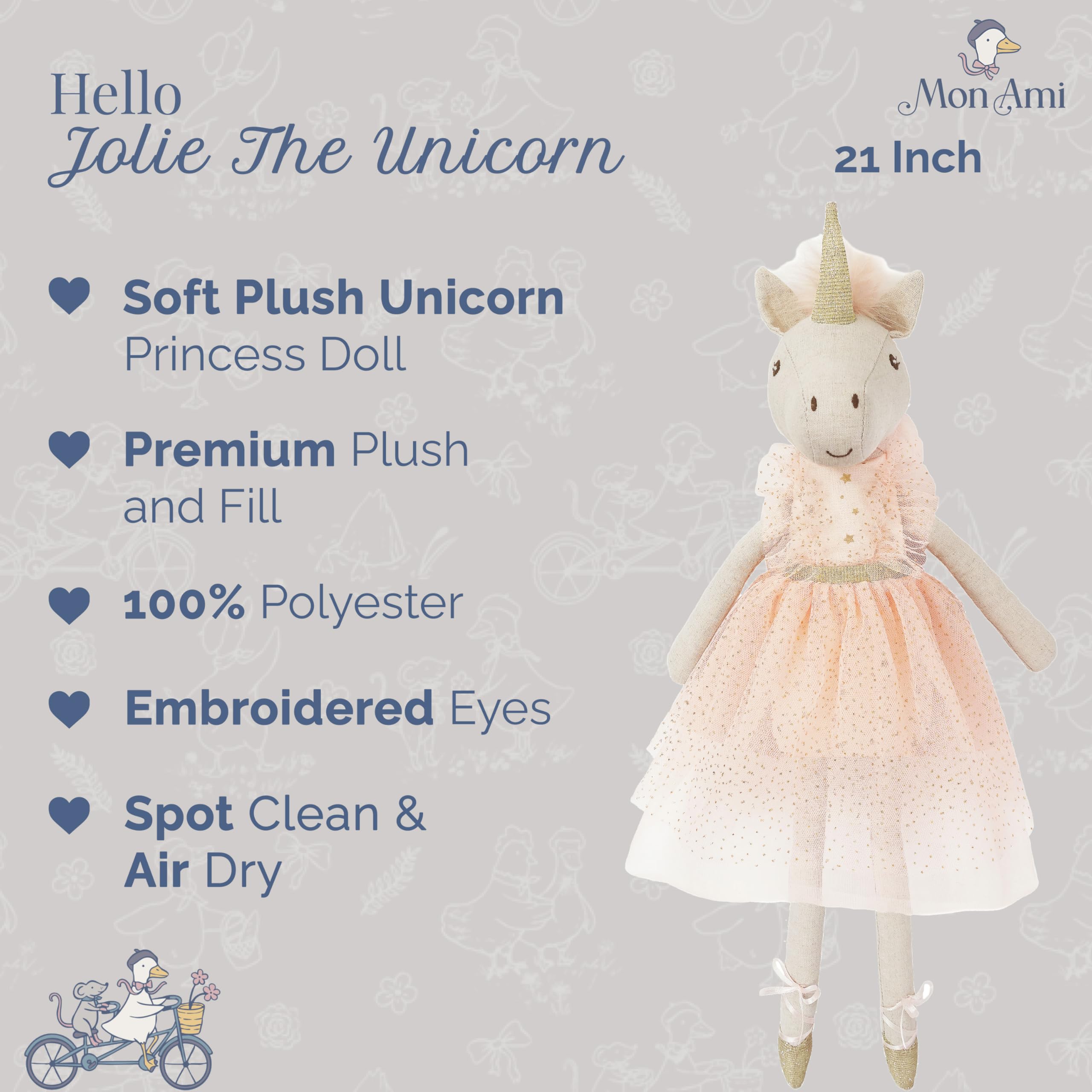 Amazon.com: MON AMI Jolie The Unicorn Ballerina Princess Doll – 21